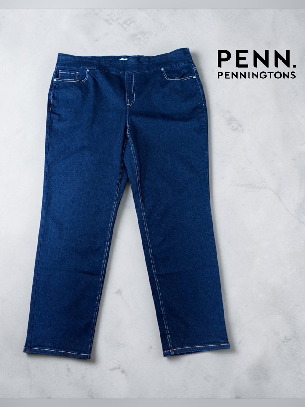 D/C Jeans by Penningtons, Savvy Fit Straight Leg Jeans, Size 24W, Dark Wash